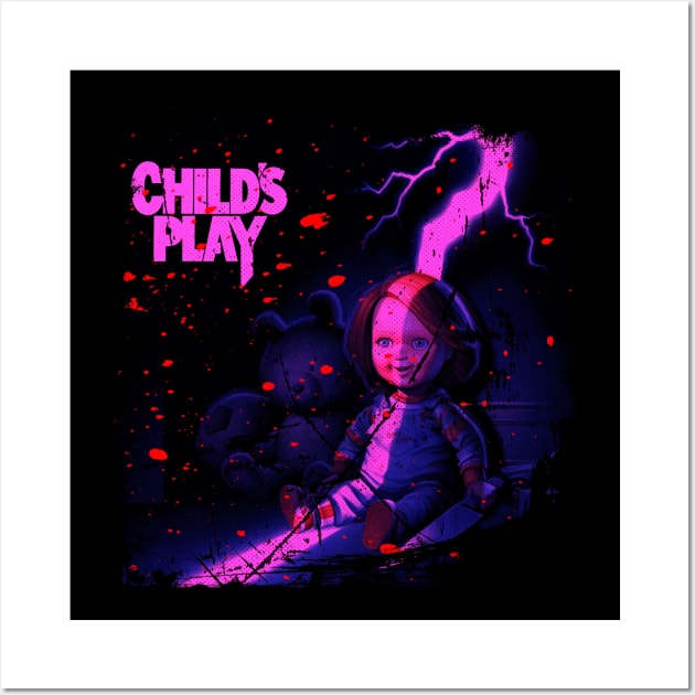 Don't Turn Your Back Child's Play Retro Slasher Shirt Wall Art by MilanVerheij Bike